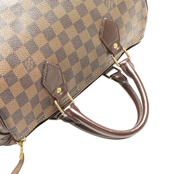 ルイ ヴィトン ダミエ スピーディ30 ハンドバッグ N41183 ブラウン PVC レザー レディース LOUIS VUITTON 【中古】
