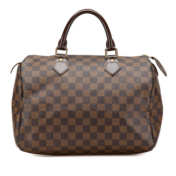ルイ ヴィトン ダミエ スピーディ30 ハンドバッグ N41183 ブラウン PVC レザー レディース LOUIS VUITTON 【中古】