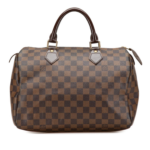 ルイ ヴィトン ダミエ スピーディ30 ハンドバッグ N41183 ブラウン PVC レザー レディース LOUIS VUITTON 【中古】