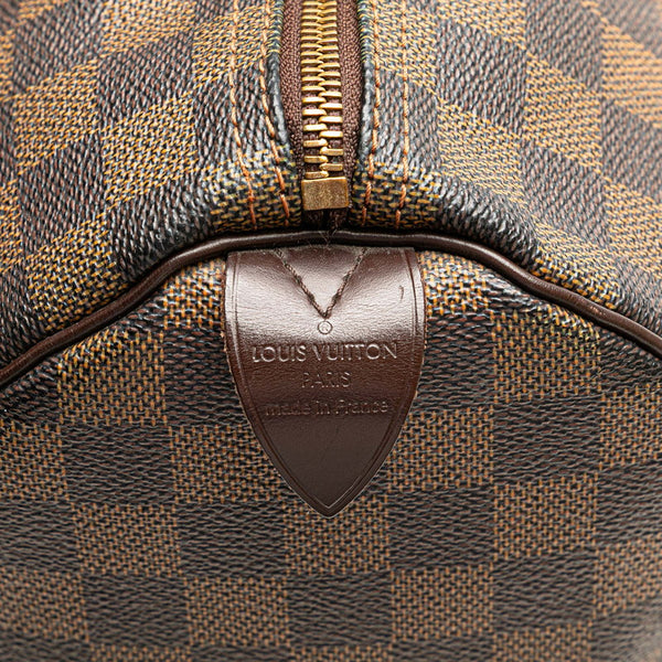 ルイ ヴィトン ダミエ スピーディ30 ハンドバッグ N41183 ブラウン PVC レザー レディース LOUIS VUITTON 【中古】