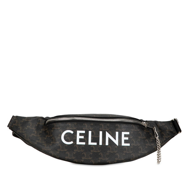 セリーヌ トリオンフ ウエストバッグ ボディバッグ ブラウン PVC レディース CELINE 【中古】