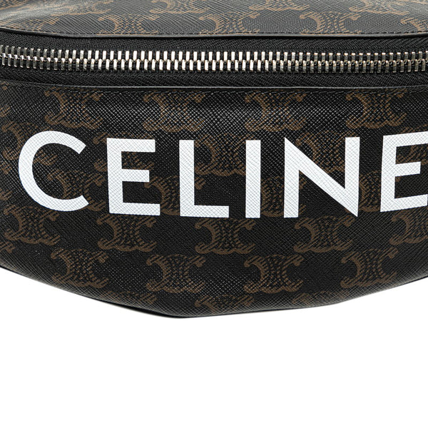 セリーヌ トリオンフ ウエストバッグ ボディバッグ ブラウン PVC レディース CELINE 【中古】