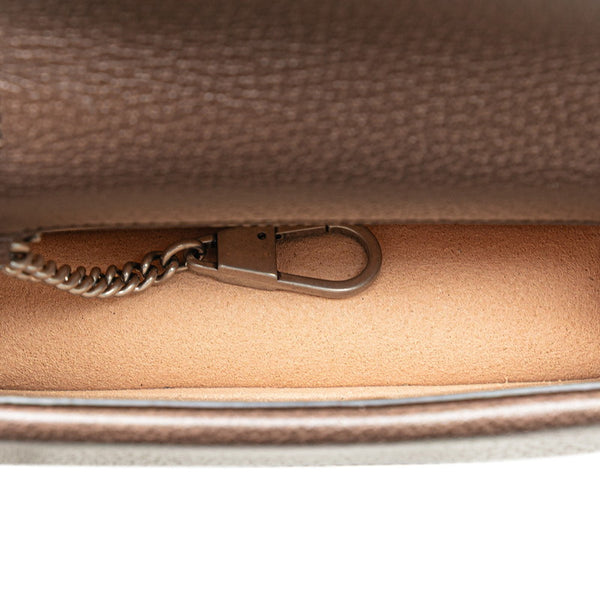 グッチ GGスプリーム ディオニュソス スーパーミニ スタッズ 斜め掛け チェーン ショルダーバッグ 476432 ベージュ ブラウン PVC レザー レディース GUCCI 【中古】