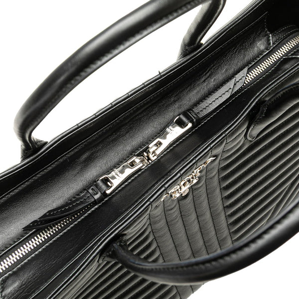プラダ ダイアグラム ハンドバッグ ショルダーバッグ 2WAY 1BA195 ブラック レザー レディース PRADA 【中古】