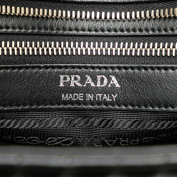 プラダ ダイアグラム ハンドバッグ ショルダーバッグ 2WAY 1BA195 ブラック レザー レディース PRADA 【中古】