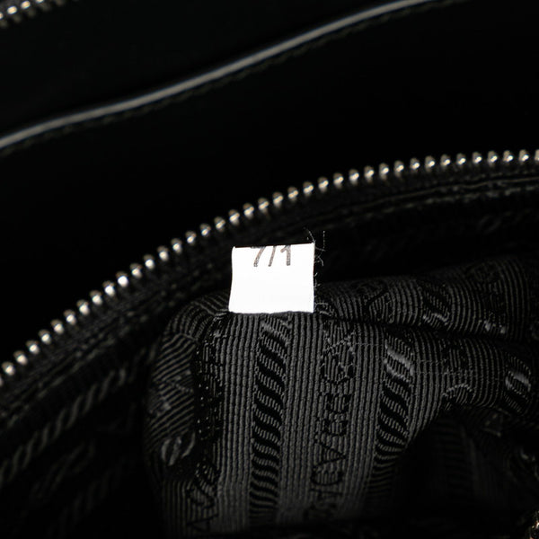 プラダ ダイアグラム ハンドバッグ ショルダーバッグ 2WAY 1BA195 ブラック レザー レディース PRADA 【中古】