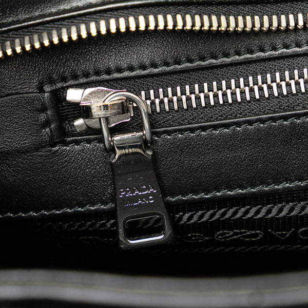 プラダ ダイアグラム ハンドバッグ ショルダーバッグ 2WAY 1BA195 ブラック レザー レディース PRADA 【中古】