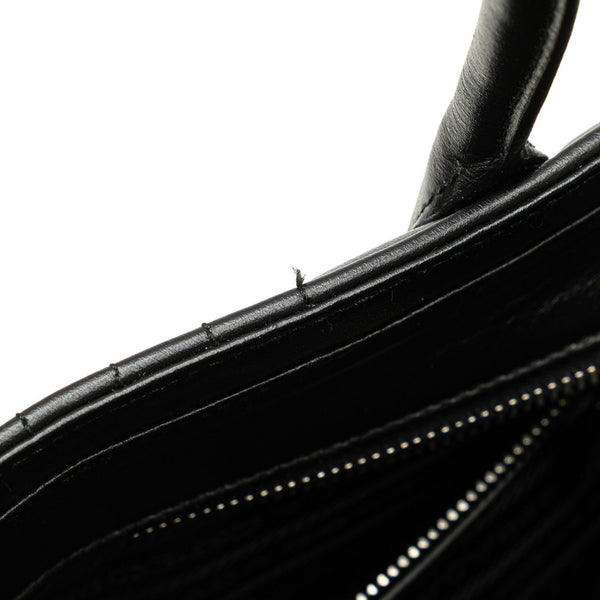 プラダ ダイアグラム ハンドバッグ ショルダーバッグ 2WAY 1BA195 ブラック レザー レディース PRADA 【中古】
