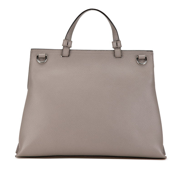 グッチ バンブー ハンドバッグ ショルダーバッグ 2WAY 392013 グレー レザー レディース GUCCI 【中古】