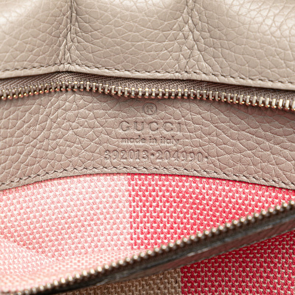 グッチ バンブー ハンドバッグ ショルダーバッグ 2WAY 392013 グレー レザー レディース GUCCI 【中古】