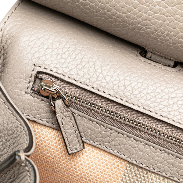 グッチ バンブー ハンドバッグ ショルダーバッグ 2WAY 392013 グレー レザー レディース GUCCI 【中古】