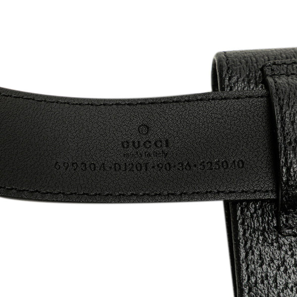 グッチ GGマーモント ベルトバッグ ウエストバッグ 長財布 カードケース 90/36 699304 ブラック レザー メンズ GUCCI 【中古】