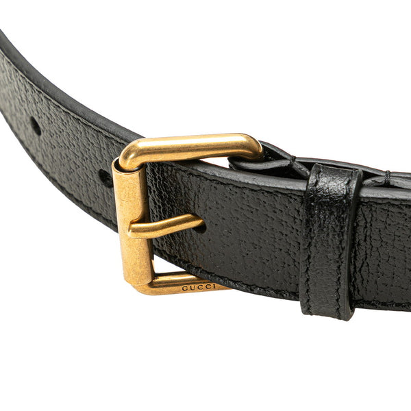 グッチ GGマーモント ベルトバッグ ウエストバッグ 長財布 カードケース 90/36 699304 ブラック レザー メンズ GUCCI 【中古】