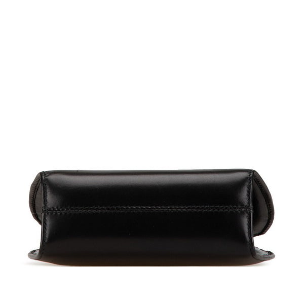 サルヴァトーレフェラガモ ガンチーニ ミニ チェーン ショルダーバッグ AQ-216150 ブラック ゴールド レザー レディース Salvatore Ferragamo 【中古】