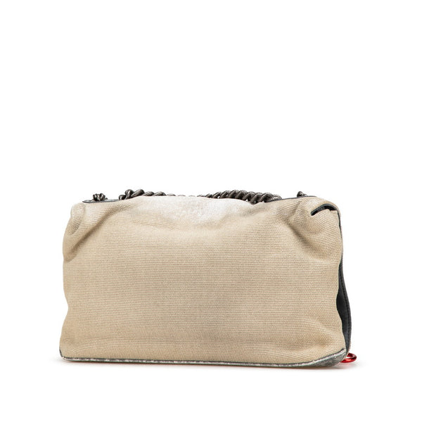 シャネル ココマーク グラフィティ アクト2 チェーン ショルダーバッグ ベージュ キャンバス レディース CHANEL 【中古】