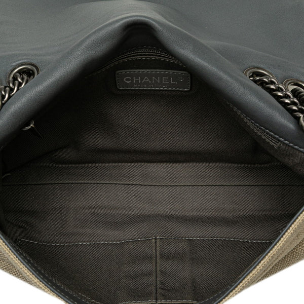 シャネル ココマーク グラフィティ アクト2 チェーン ショルダーバッグ ベージュ キャンバス レディース CHANEL 【中古】