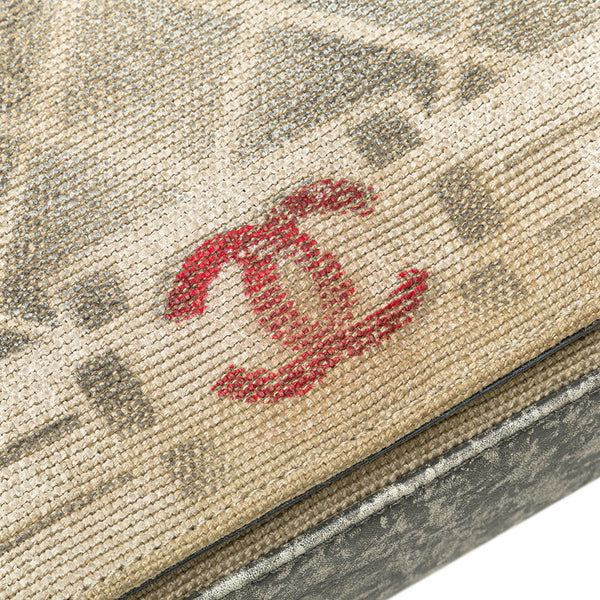 シャネル ココマーク グラフィティ アクト2 チェーン ショルダーバッグ ベージュ キャンバス レディース CHANEL 【中古】