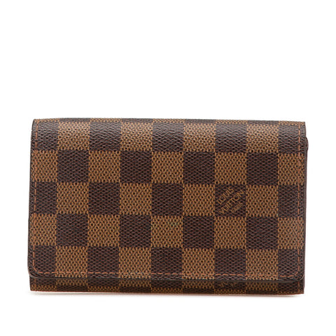ルイ ヴィトン ダミエ トレゾール 二つ折り財布 N61736 ブラウン PVC レザー レディース LOUIS VUITTON 【中古】