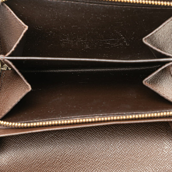 ルイ ヴィトン ダミエ トレゾール 二つ折り財布 N61736 ブラウン PVC レザー レディース LOUIS VUITTON 【中古】