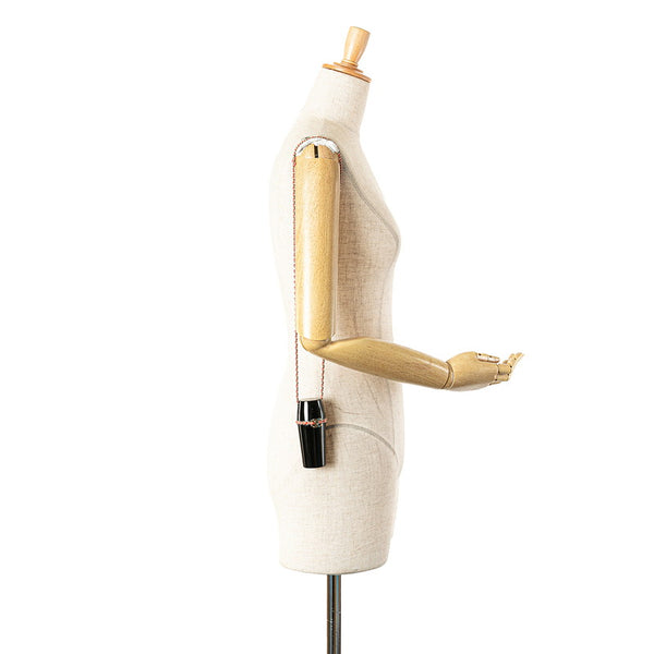 シャネル ココマーク リップスティックケース ショルダーバッグ ブラック ピンク プラスチック レディース CHANEL 【中古】