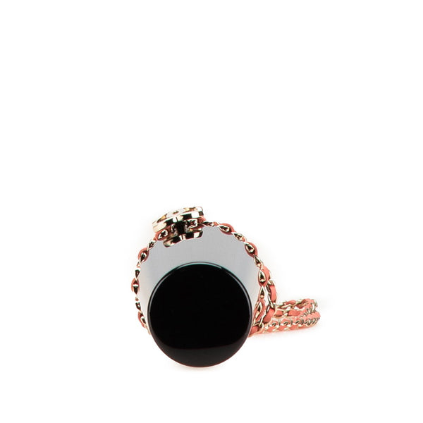 シャネル ココマーク リップスティックケース ショルダーバッグ ブラック ピンク プラスチック レディース CHANEL 【中古】