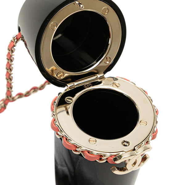 シャネル ココマーク リップスティックケース ショルダーバッグ ブラック ピンク プラスチック レディース CHANEL 【中古】