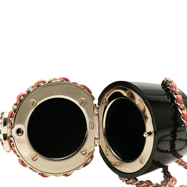 シャネル ココマーク リップスティックケース ショルダーバッグ ブラック ピンク プラスチック レディース CHANEL 【中古】