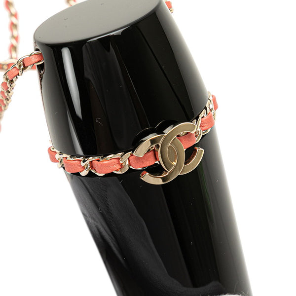 シャネル ココマーク リップスティックケース ショルダーバッグ ブラック ピンク プラスチック レディース CHANEL 【中古】