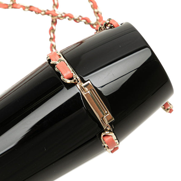 シャネル ココマーク リップスティックケース ショルダーバッグ ブラック ピンク プラスチック レディース CHANEL 【中古】