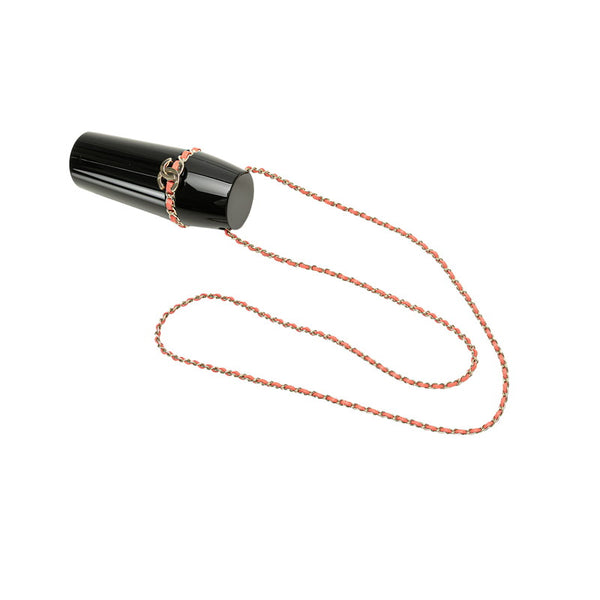 シャネル ココマーク リップスティックケース ショルダーバッグ ブラック ピンク プラスチック レディース CHANEL 【中古】