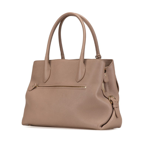 サルヴァトーレフェラガモ フィアンマ ハンドバッグ DH-21-E978 ブラウン ゴールド レザー レディース Salvatore Ferragamo 【中古】