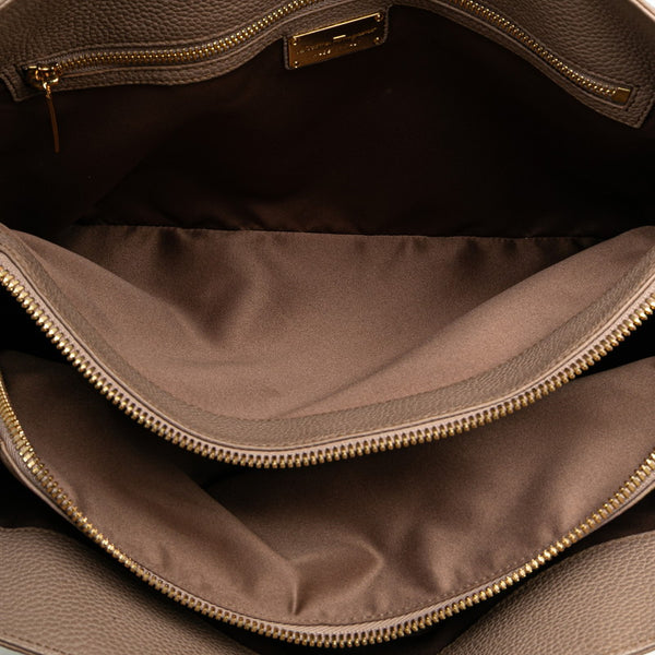 サルヴァトーレフェラガモ フィアンマ ハンドバッグ DH-21-E978 ブラウン ゴールド レザー レディース Salvatore Ferragamo 【中古】