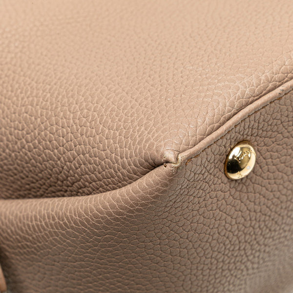 サルヴァトーレフェラガモ フィアンマ ハンドバッグ DH-21-E978 ブラウン ゴールド レザー レディース Salvatore Ferragamo 【中古】