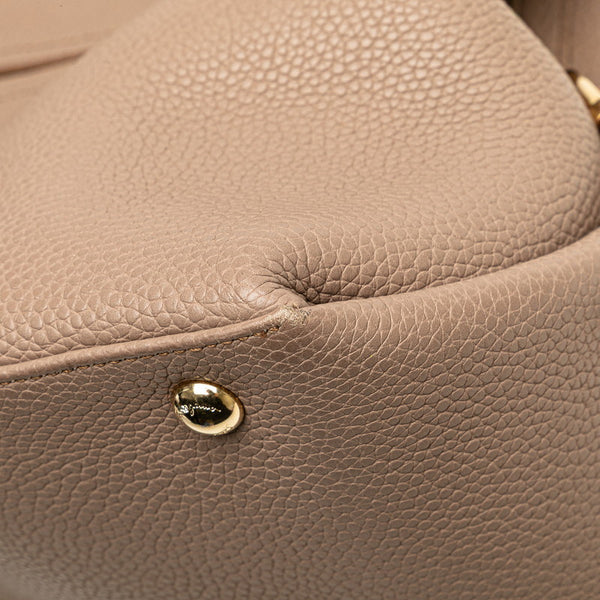 サルヴァトーレフェラガモ フィアンマ ハンドバッグ DH-21-E978 ブラウン ゴールド レザー レディース Salvatore Ferragamo 【中古】