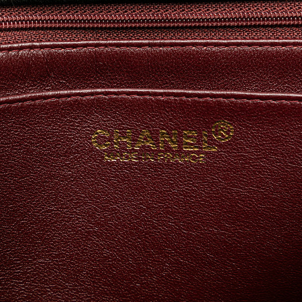 シャネル マトラッセ ココマーク トップハンドル フラップバッグ ブラック ラムスキン レディース CHANEL 【中古】