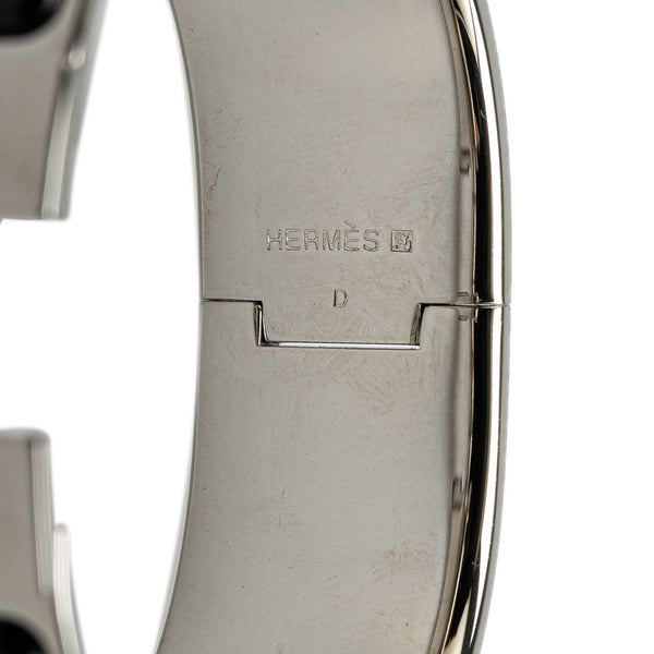 エルメス クリック クラックH GM ブレスレット バングル シルバー ブラック メタル レディース HERMES 【中古】
