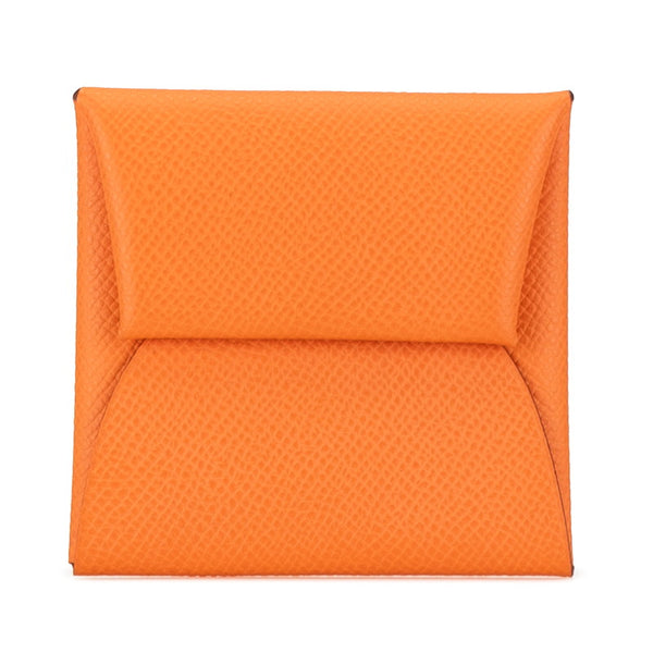 エルメス  バスティア コインケース 小銭入れ オレンジ ヴォーエプソン レディース HERMES 【中古】
