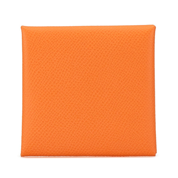 エルメス  バスティア コインケース 小銭入れ オレンジ ヴォーエプソン レディース HERMES 【中古】