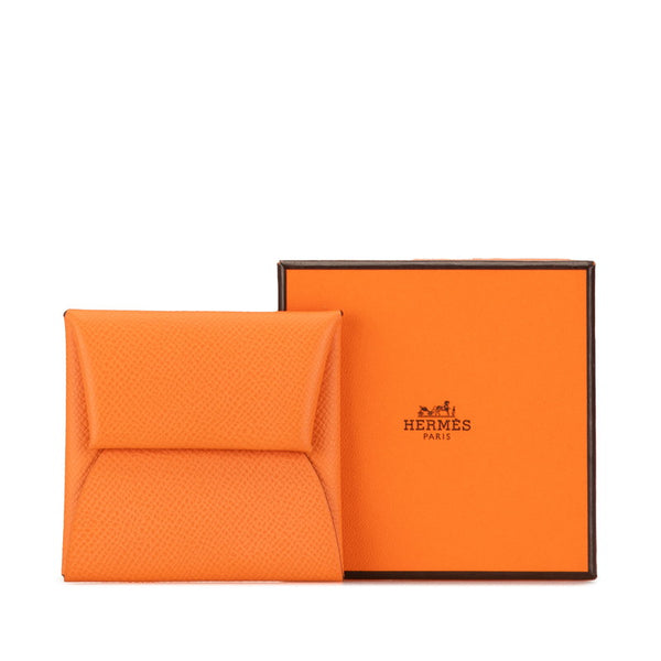 エルメス  バスティア コインケース 小銭入れ オレンジ ヴォーエプソン レディース HERMES 【中古】