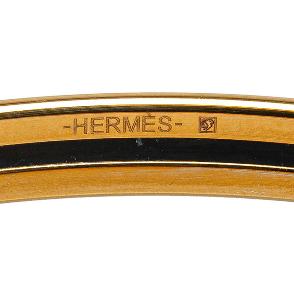 エルメス エマイユ 七宝焼き ブレスレット ゴールド ライトブルー メッキ レディース HERMES 【中古】