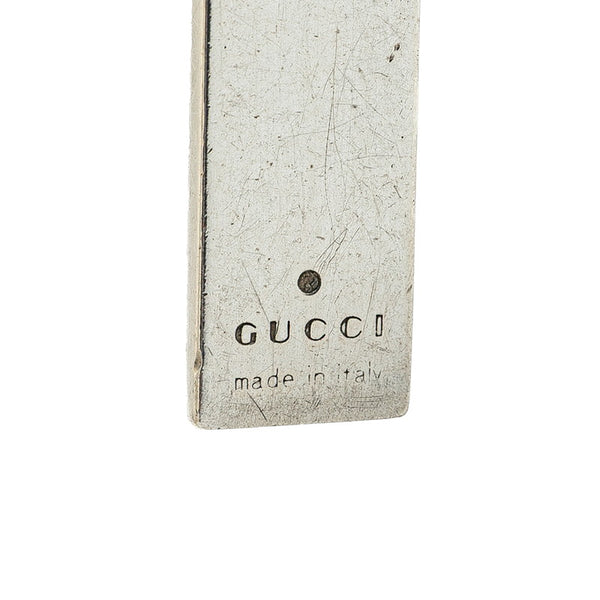 グッチ プレート ダブルチェーン ネックレス SV925 シルバー レディース GUCCI 【中古】