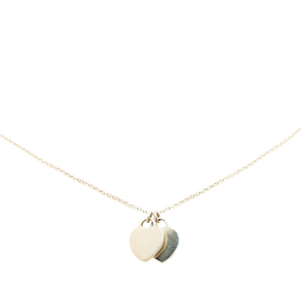 ティファニー ダブルハート ネックレス SV925 シルバー レディース TIFFANY&Co. 【中古】