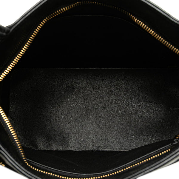 シャネル 復刻トート トートバッグ ブラック ゴールド金具 ラムスキン レディース CHANEL 【中古】