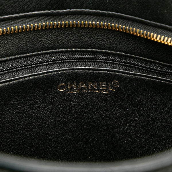 シャネル 復刻トート トートバッグ ブラック ゴールド金具 ラムスキン レディース CHANEL 【中古】