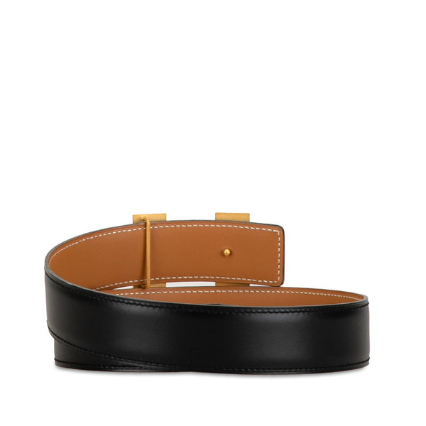エルメス コンスタンス Hベルト ベルト サイズ：65 ブラック ブラウン レザー レディース HERMES 【中古】