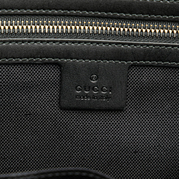 グッチ GGスプリーム シェリーライン トートバッグ ハンドバッグ 495560 ブラック PVC レザー レディース GUCCI 【中古】