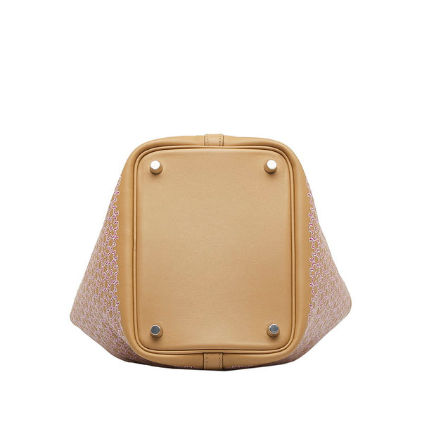 エルメス ピコタンロックPM ラッキーデイジー シルバー金具 ハンドバッグ チャイ ローズ スイフト レディース HERMES 【中古】