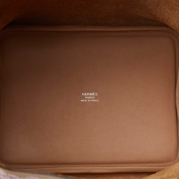 エルメス ピコタンロックPM ラッキーデイジー シルバー金具 ハンドバッグ チャイ ローズ スイフト レディース HERMES 【中古】