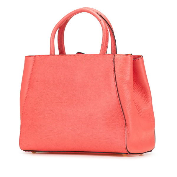 フェンディ プチトゥージュール  ハンドバック ショルダーバッグ 2WAY 8BH253 オレンジ ピンク レザー レディース FENDI 【中古】