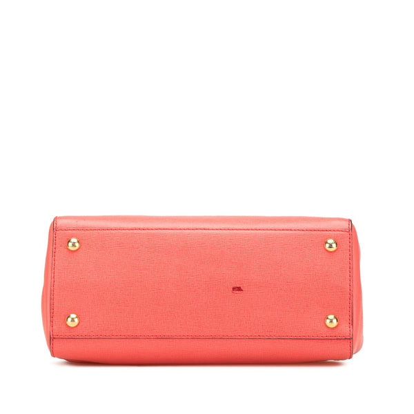 フェンディ プチトゥージュール  ハンドバック ショルダーバッグ 2WAY 8BH253 オレンジ ピンク レザー レディース FENDI 【中古】
